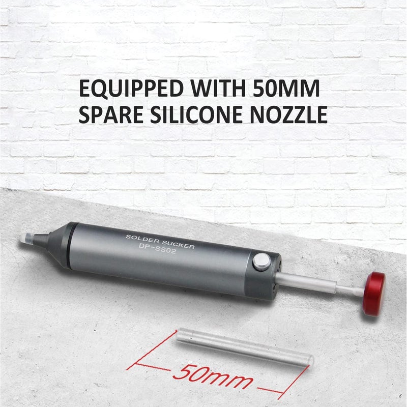 FrogBro Desoldering Pump Solder Sucker Solder Removal Tool Powerful Vacuum Suction and Heat-Resistant Nozzle - Image 5